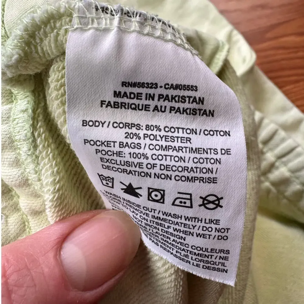 Nike Sportswear Liquid Lemon-Lime Green Acid Washed Fleece Sweatpants Sz XL
